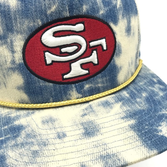 Mitchell Ness 49ers Hat Tie Dye Denim 